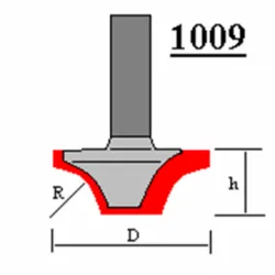 Фреза ГЛОБУС 1009 R4 пазовая фасонная